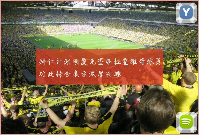 拜仁计划明夏免签弗拉霍维奇球员对此转会表示浓厚兴趣